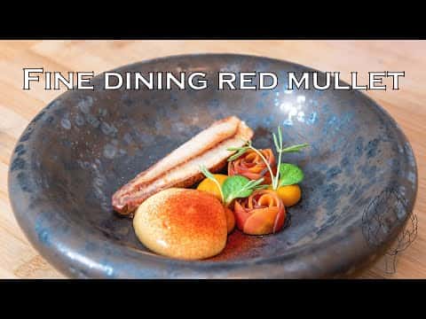 Red Mullet with Bouillabaisse Hollandaise and Carrot Cream