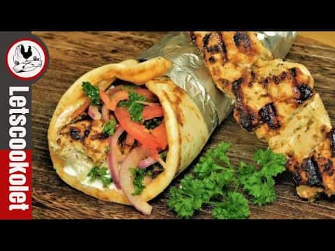 Homemade Chicken Souvlaki Pita