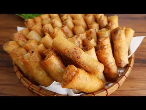 Chả giò chay vàng thơm giòn rụm