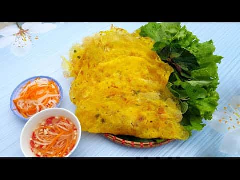 Cách làm bánh xèo từ bột pha sẵn giòn ngon hấp dẫn