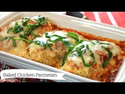Easy Cheesy Baked Chicken Parmesan