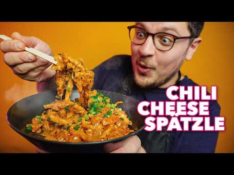 Chili Cheese Spätzle (Chinese German Fusion)