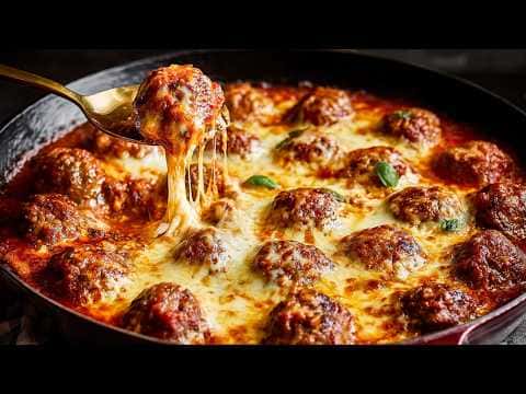 Cheesy Italian Meatballs with Creamy Mashed Potatoes