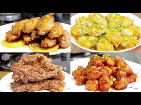 综合食谱:樱桃肉、柠檬鸡翅、酿南瓜花、酱骨架