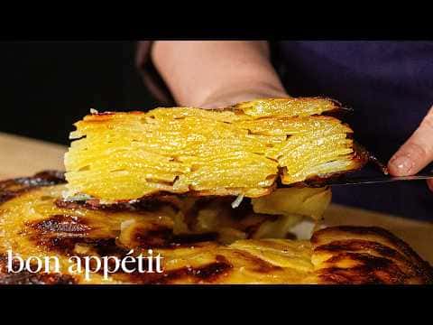 French Potato Trio: Pommes Anna, Pommes Dauphine, and Pommes Purée