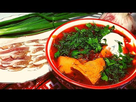 Украинский борщ с фасолью