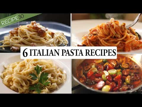 6 Italian Pasta Meals (Sicilian Spaghetti, Carbonara, Puttanesca, Eggplant Pasta, Alfredo, Marinara)