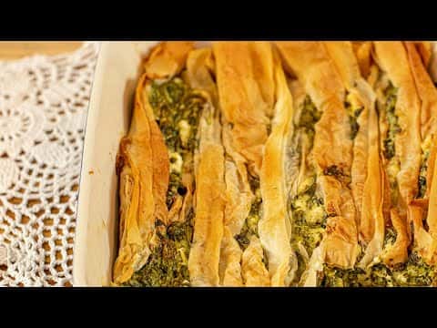 Crinkle Spanakopita (Spinach Pie)
