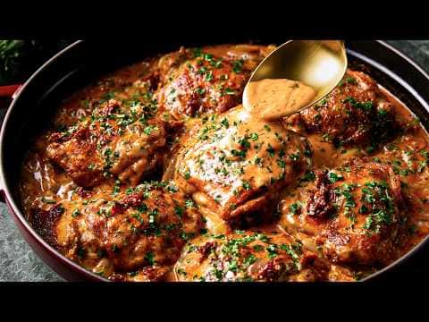 Creamy Paprika Chicken with Silky Potato Purรฉe