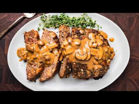 Classic Meatloaf with Brown Mushroom Gravy