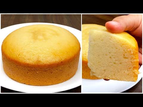 Eggless Vanilla Sponge Cake Without Oven
