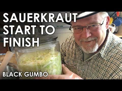 Homemade Fermented Sauerkraut with Caraway Seeds