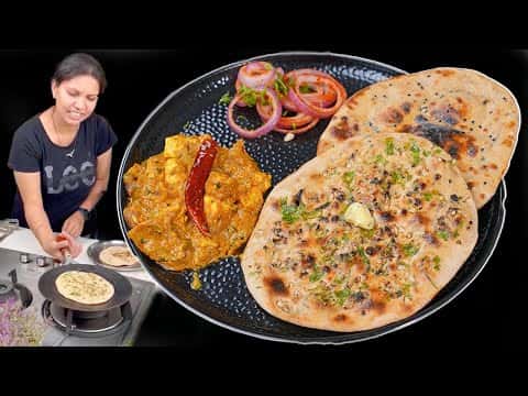 गेहूँ के आटे से बनी तंदूरी रोटी और गार्लिक नान
