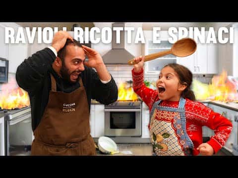 Ravioli fatti in casa con ricotta e spinaci al pomodoro