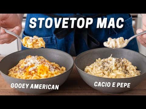 Comprehensive Recipes: Italian Cacio e Pepe Style Mac and Cheese, Classic Gooey American Style Mac and Cheese