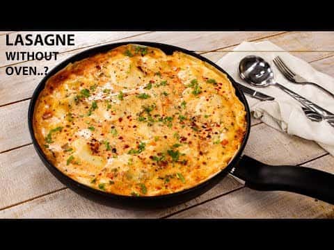 Eggless Vegetable Lasagna in a Pan