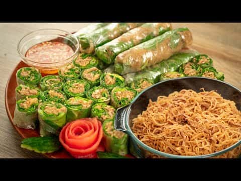 Bì cuốn thịt rim nước dừa