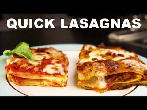 Easy Lasagnas: Tomato & Ricotta and Meat Sauce & Cream