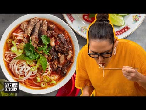 Bun Bo Hue (Spicy Vietnamese Beef Noodle Soup)