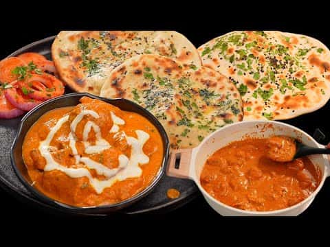 बटर चिकन और तंदूरी रोटी