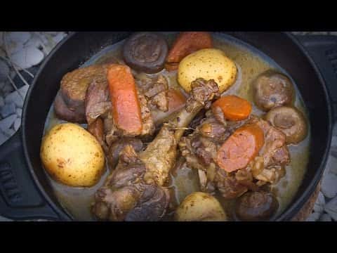 Cocotte de canard aux champignons et légumes d'automne
