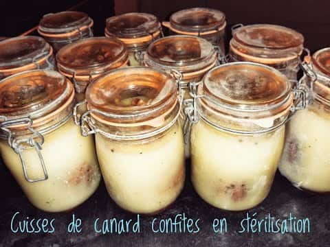 Confit de canard en stérilisation