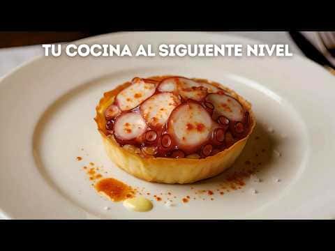 Tarta Crujiente y Cremosa de Pulpo a la Gallega