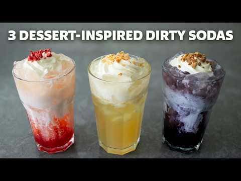 Dirty Sodas: Strawberry Shortcake, Coconut Cream Pie, & Blueberry Crisp