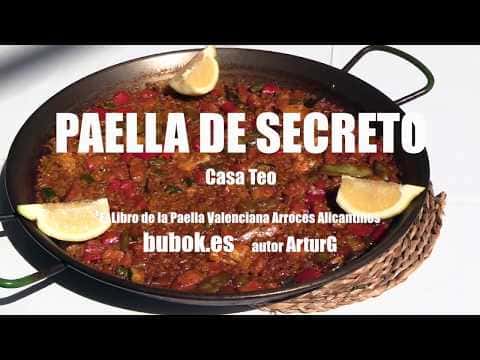Paella de secreto ibérico y verduras