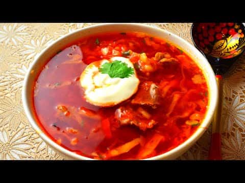 Украинский борщ с говядиной