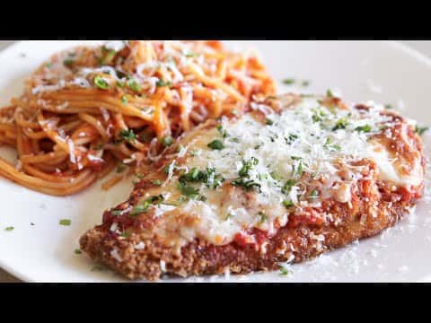 Crispy Chicken Parmesan with Pasta