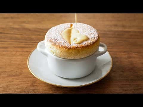 Vanilla Soufflé with Custard Sauce
