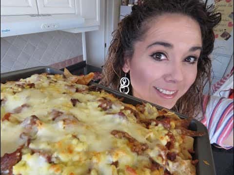 Nachos con Filete de Rib Eye Gratinados al Horno