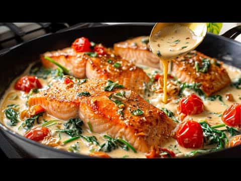 3 Easy and Delicious Salmon Recipes: Creamy Tuscan Florentine Salmon, Crispy Salmon with Poached Eggs, and Honey Garlic Glazed Salmon