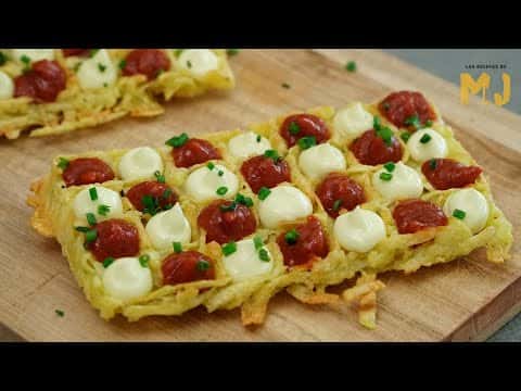 Gofre de patatas bravas al estilo de los hermanos Roca