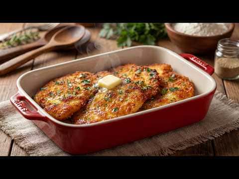 Saftiges Schweineschnitzel aus dem Ofen