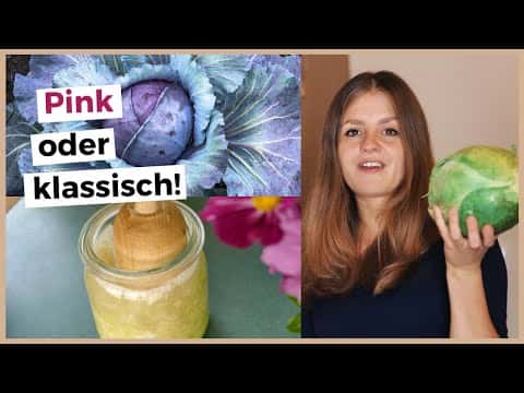 Selbstgemachtes Sauerkraut (Rotkohl-Variante)