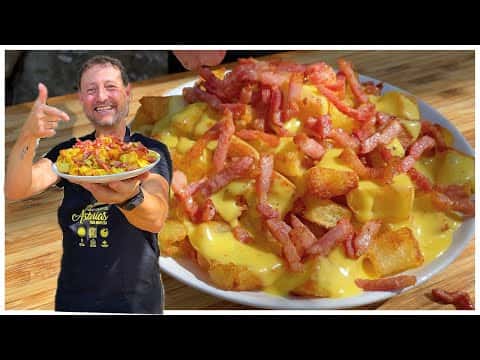 Aperitivo de Patatas con Bacon y Queso