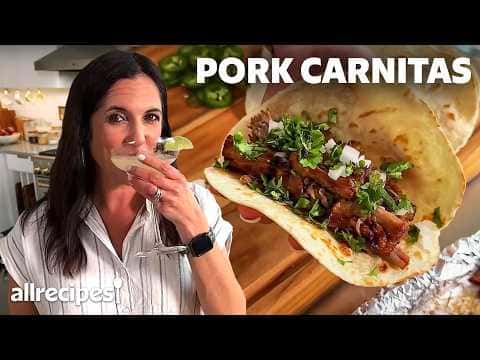 Easy Slow Cooker Pork Carnitas & Classic Margarita