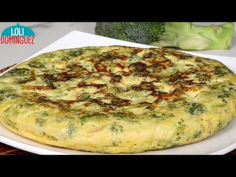 Tortilla de brócoli con queso