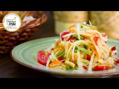Auténtica Ensalada de Papaya Verde (Som Tam Thai)