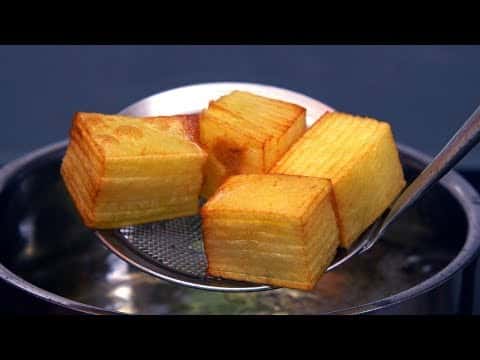 Patatas Bravas Crujientes en Cubos Laminados