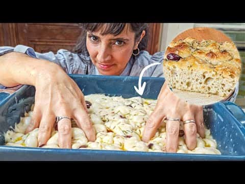 Focaccia fácil sin amasar