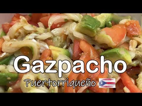 Gazpacho Puertorriqueño (Ensalada de Bacalao con Aguacate)