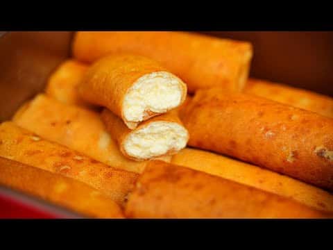 Блинчики (налистники) с пышной творожной начинкой