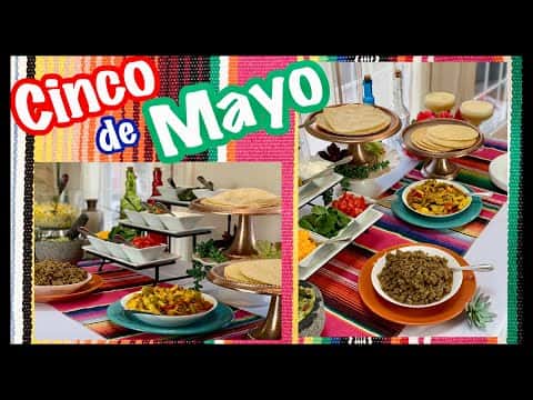 Cinco de Mayo Buffet: Street Corn Salad, Guacamole, Shrimp Taco Bites, and Churro Bites