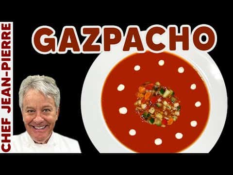 Summer Gazpacho Soup with Vegetable Salsa