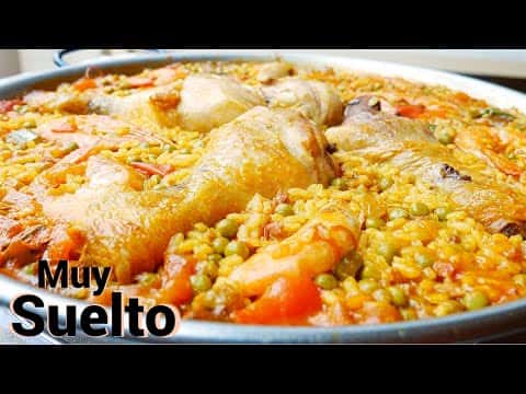 Paella mixta de pollo y gambas