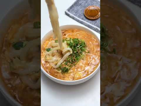 平日でも作れるうどんレシピ3選(チーズ玉子うどん・海老かき玉うどん・濃厚坦々風うどん)