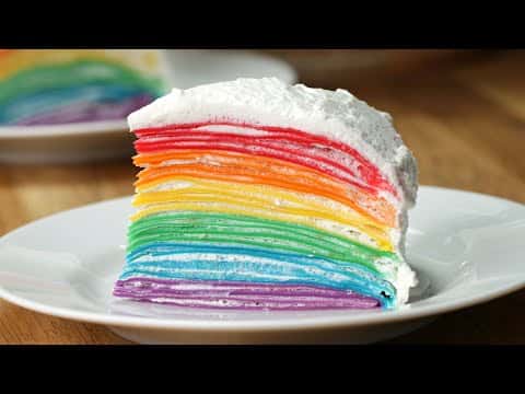 Rainbow Crepe Cake